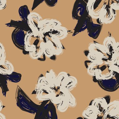 Tarafsız Renk Özeti: Moda tekstil, grafik, arka plan ve el sanatları için kusursuz desen tasarımı