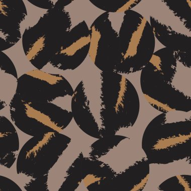 Moda tekstil ve grafikleri için nötr Renkli Geometrik daireler kusursuz desen tasarımı