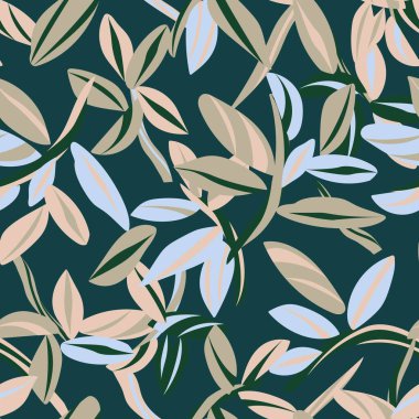 Moda tekstil, grafik ve el sanatları için Yeşil Tropikal Yaprak kusursuz desen tasarımı