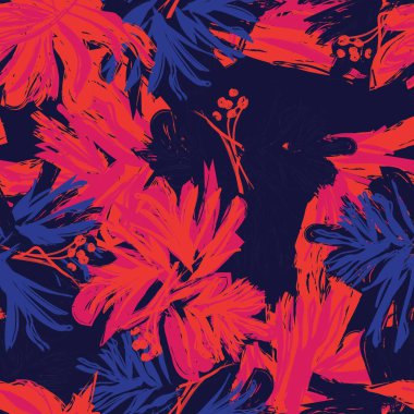 Moda tekstil, grafik, arka plan ve el sanatları için renkli Soyut Çiçeksiz desenli tasarım