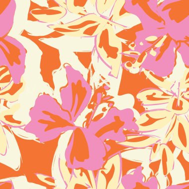 Moda tekstil, grafik, arka plan ve el sanatları için renkli Soyut Çiçeksiz desenli tasarım