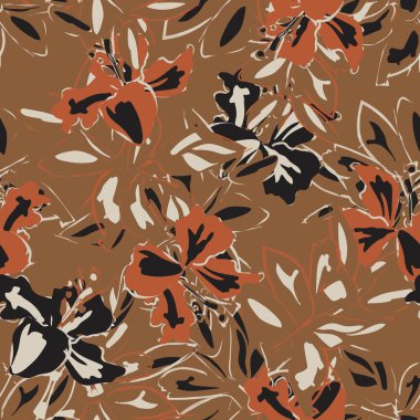 Tarafsız Renk Özeti: Moda tekstil, grafik, arka plan ve el sanatları için kusursuz desen tasarımı