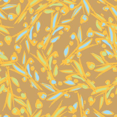 Moda tekstil, grafik, arka plan ve el sanatları için renkli Soyut Çiçeksiz desenli tasarım