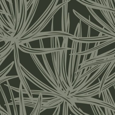 Tarafsız Renkli Tropikal Yaprak Moda tekstil, grafik ve el sanatları için kusursuz desen tasarımı