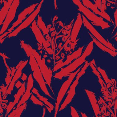 Moda tekstil, grafik, arka plan ve el sanatları için Kırmızı Soyut Çiçeksiz desenli tasarım