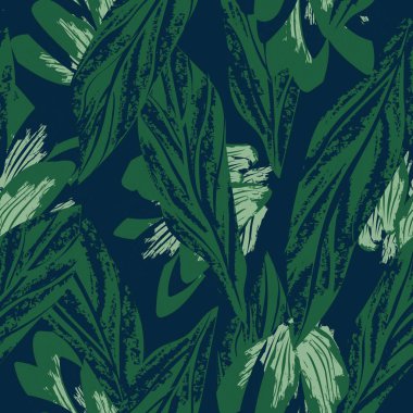 Moda tekstil, grafik, arka plan ve el sanatları için Yeşil Soyut Çiçeksiz desenli tasarım