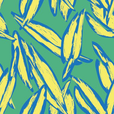 Moda tekstil, grafik ve el sanatları için Yeşil Tropikal Yaprak kusursuz desen tasarımı