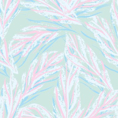 Pastels Tropikal Yaprak desen tasarımı moda tekstil, grafik ve el sanatları için