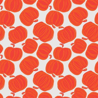 Moda tekstil, grafik, arka plan ve el sanatları için balkabağı desensiz tasarımı