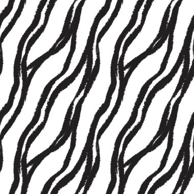 Moda tekstil, grafik ve el sanatları için tek renkli fırça darbeleri desen tasarımı