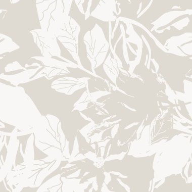 Tarafsız Renkli Tropikal Yaprak Moda tekstil, grafik ve el sanatları için kusursuz desen tasarımı