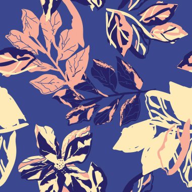 Moda tekstil, grafik, arka plan ve el sanatları için Pastel Soyut Çiçeksiz desen tasarımı