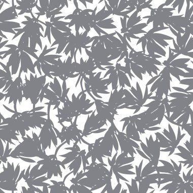 Moda tekstil, grafik, arka plan ve el sanatları için tek renkli bitki desenli desen tasarımı