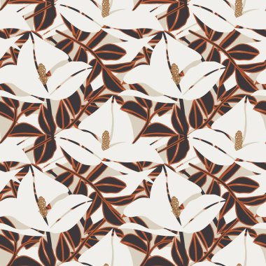 Tarafsız Renk Özeti: Moda tekstil, grafik, arka plan ve el sanatları için kusursuz desen tasarımı