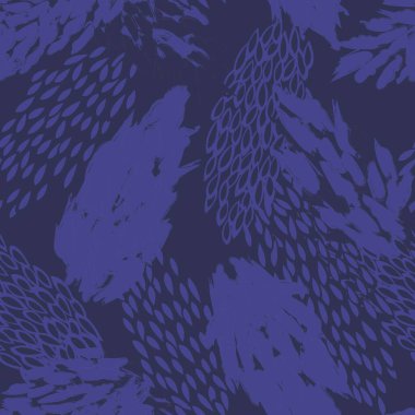 Moda tekstil, grafik, arka plan ve el sanatları için Mavi Soyut Çiçeksiz desenli tasarım