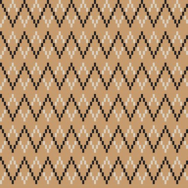 Tarafsız Renkli Güzel Ada desenli örgü, moda tekstili, grafikler için kusursuz desen tasarımı