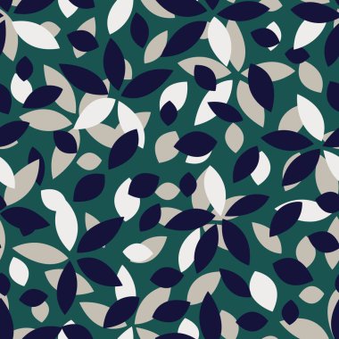 Moda tekstil, grafik, arka plan ve el sanatları için Yeşil Soyut Çiçeksiz desenli tasarım