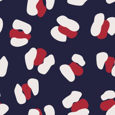 Moda tekstil, grafik ve el sanatları için Kırmızı Soyut Fırça darbeleri desen tasarımı