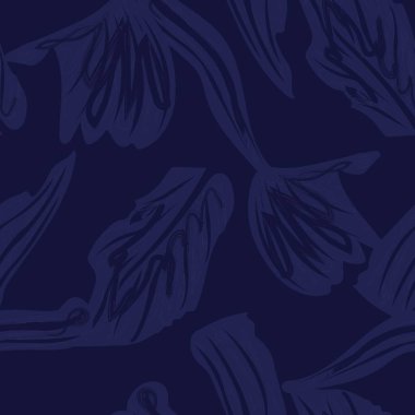 Moda tekstil, grafik, arka plan ve el sanatları için Mavi Soyut Çiçeksiz desenli tasarım