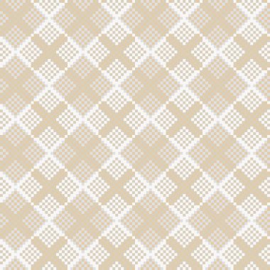 Tarafsız Renk Argyle adası örgü, moda tekstili, grafikler için kusursuz desen tasarımı