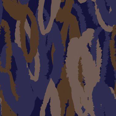 Moda tekstil, grafik ve el sanatları için Mavi Soyut Fırça darbeleri desen tasarımı