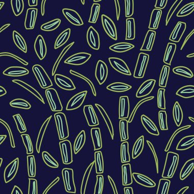 Yeşil Bambu Yaprakları moda tekstil, grafik ve el sanatları için kusursuz desen tasarımı yapar