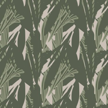 Tarafsız Renkli Tropikal Yaprak Moda tekstil, grafik ve el sanatları için kusursuz desen tasarımı