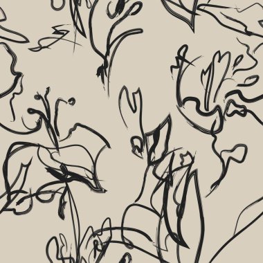 Tarafsız Renk Özeti: Moda tekstil, grafik, arka plan ve el sanatları için kusursuz desen tasarımı