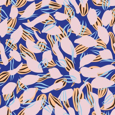 Pastels Tropikal Yaprak desen tasarımı moda tekstil, grafik ve el sanatları için