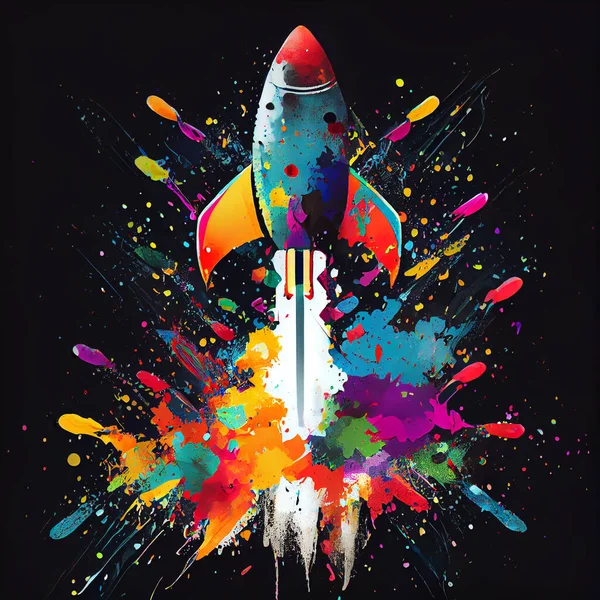 Creativity and imagination, Start up, rocket, space ship. Back to school, Online Learning, child, kids, social distancing flat design