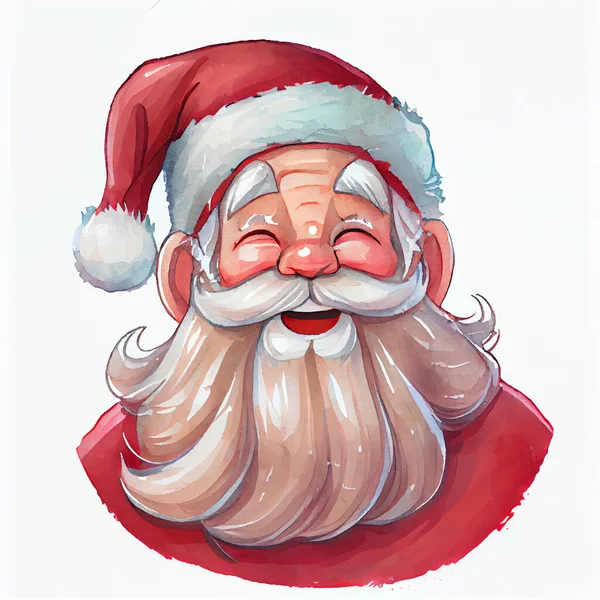 Cartoon illustration of cute traditional Santa Claus character Christmas winter holiday design