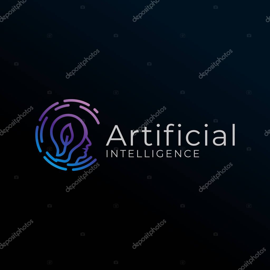 Artificial intelligence vector illustration Logo Design Template