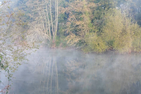 Misty River Dawn Northern Portugal — Stock Photo, Image