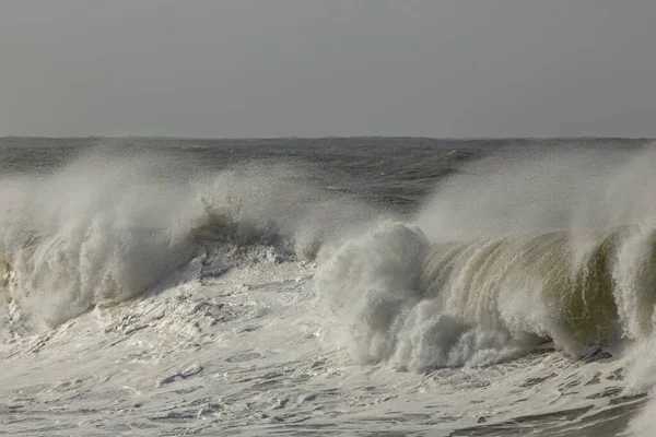 Costa Del Portogallo Settentrionale Sotto Forte Tempesta — Foto Stock