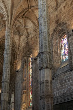 Jeronimos Manastırı İç İşleri, Lizbon, Portekiz.