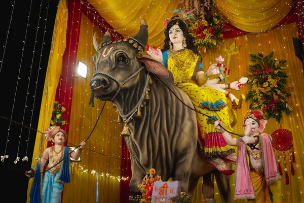 Idol Staty Gudinnan Maa Durga Navratri Festival — Stockfoto