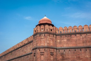 Lal Qila - Delhi, Hindistan 'da Kızıl Kale. UNESCO Dünya Mirası Alanı