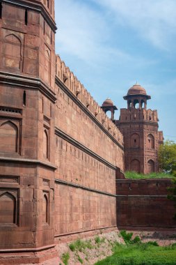 Lal Qila - Delhi, Hindistan 'da Kızıl Kale. UNESCO Dünya Mirası Alanı
