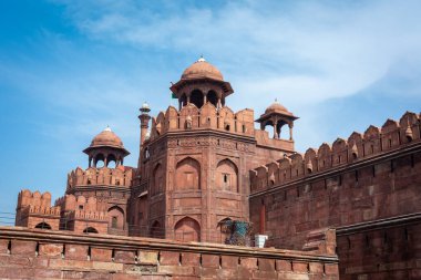 Lal Qila - Delhi, Hindistan 'da Kızıl Kale. UNESCO Dünya Mirası Alanı