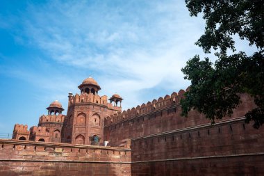 Lal Qila - Delhi, Hindistan 'da Kızıl Kale. UNESCO Dünya Mirası Alanı