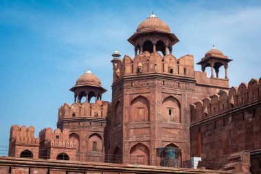 Lal Qila - Delhi, Hindistan 'da Kızıl Kale. UNESCO Dünya Mirası Alanı