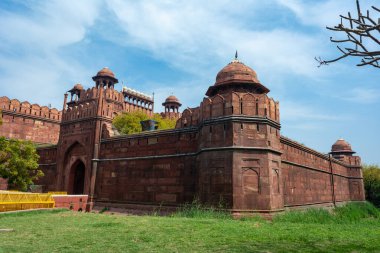 Lal Qila - Delhi, Hindistan 'da Kızıl Kale. UNESCO Dünya Mirası Alanı