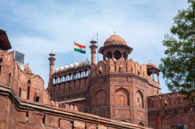 Lal Qila - Delhi, Hindistan 'da Kızıl Kale. UNESCO Dünya Mirası Alanı