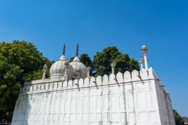 Moti Masjid in Red Fort, Delhi, India. UNESCO World Heritage Site clipart