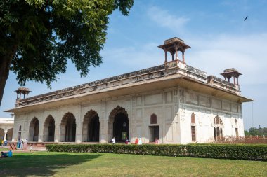 OLD DELHI, Hindistan - Kasım 03, 2022: Rang Mahal, Kızıl Kale, Eski Delhi, Hindistan. UNESCO Dünya Mirası Alanı