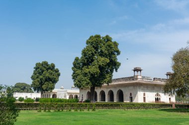OLD DELHI, Hindistan - Kasım 03, 2022: Rang Mahal, Kızıl Kale, Eski Delhi, Hindistan. UNESCO Dünya Mirası Alanı