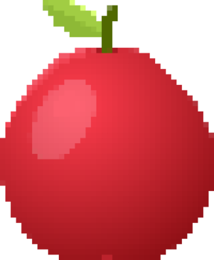 Apple Fruit Piksel 8bit Element İllüstrasyonu