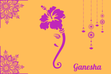 Ganesha Hint Tanrısı stili.