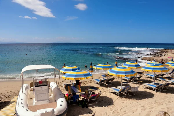 Famosa Playa Gruta Siempre Llena Bañistas Turistas Verano Sep 2022 — Foto de Stock