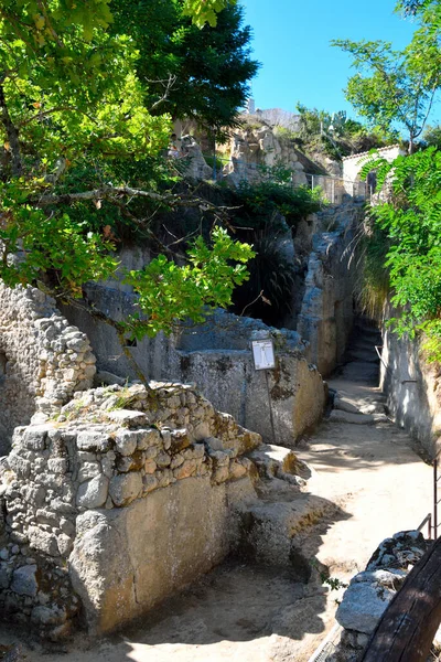 Die Höhlen Von Zungri Felsensiedlung Vibo Valentia Calabria Italien — Stockfoto